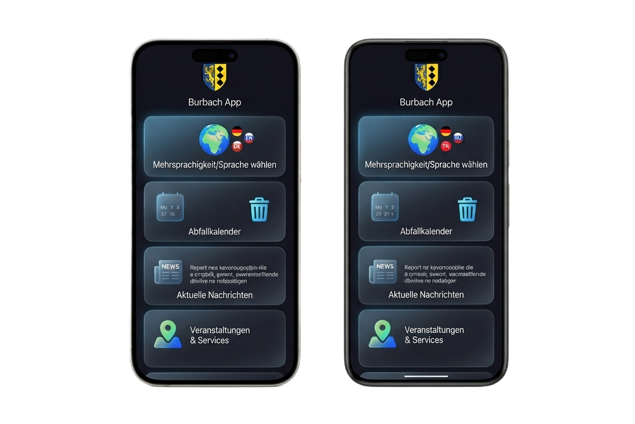 Burbach App auf iOS und Android